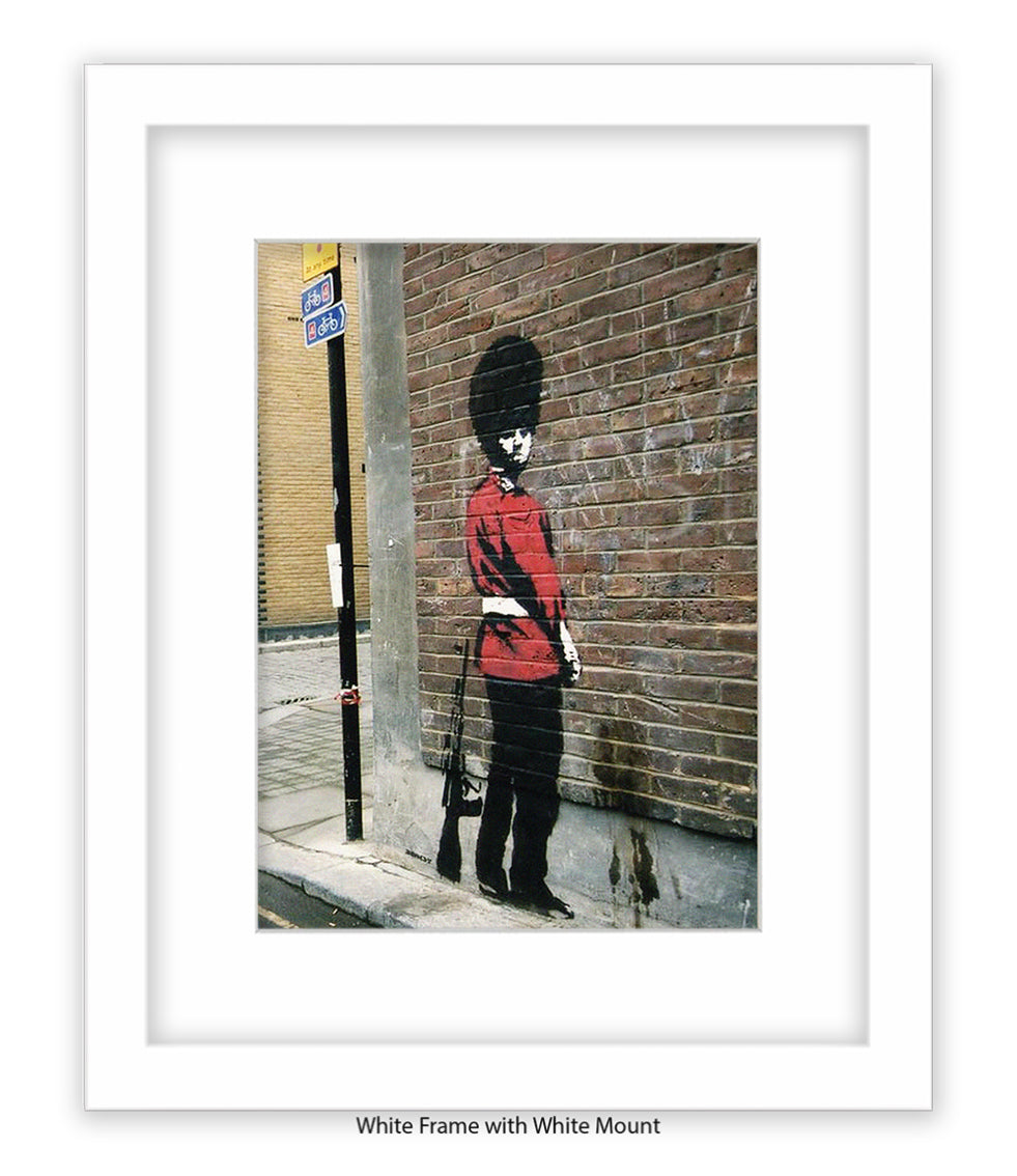 Queens Guard - Colour - Mounted & Framed Banksy Print