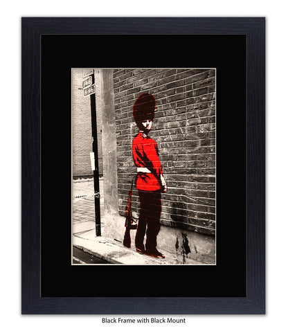 Queens Guard - Two Tone V - Mounted & Framed Banksy Print