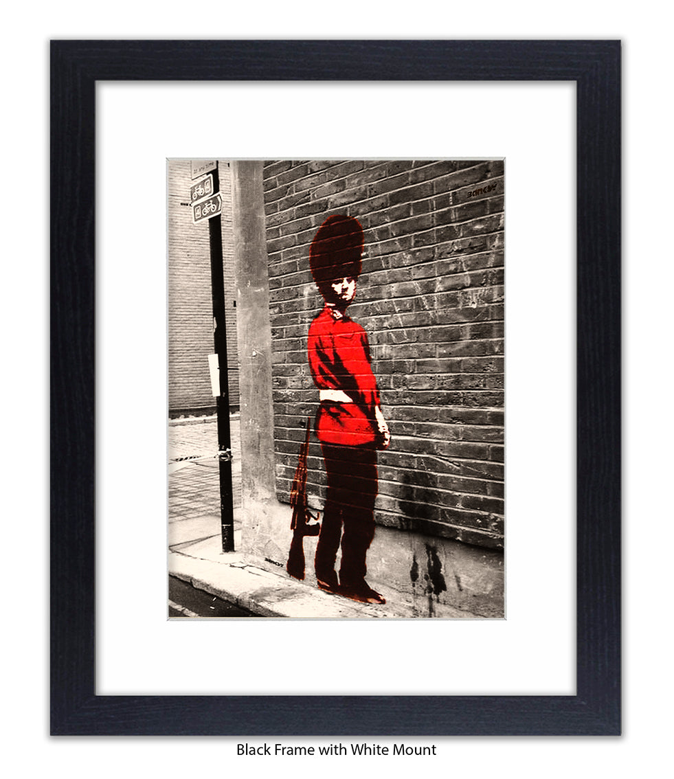 Queens Guard - Two Tone V - Mounted & Framed Banksy Print