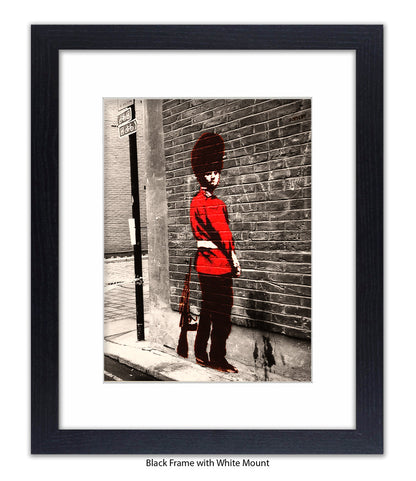 Queens Guard - Two Tone V - Mounted & Framed Banksy Print