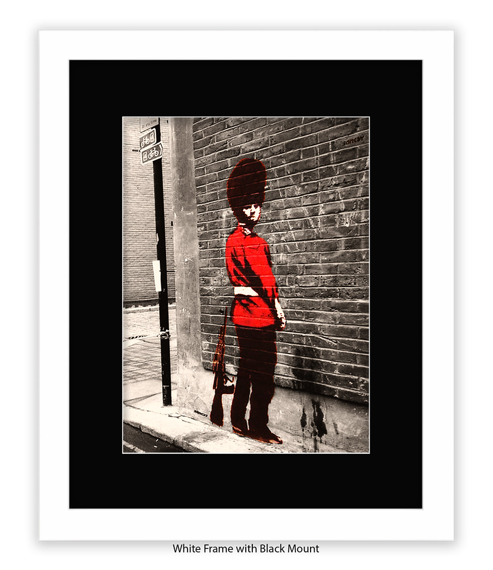 Queens Guard - Two Tone V - Mounted & Framed Banksy Print