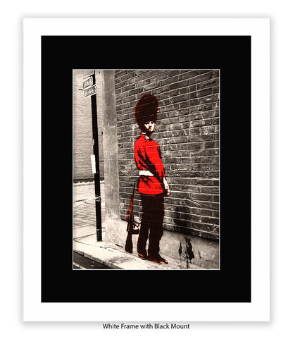 Queens Guard - Two Tone V - Mounted & Framed Banksy Print