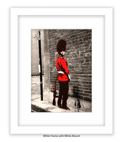 Queens Guard - Two Tone V - Mounted & Framed Banksy Print