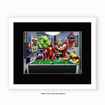 Super Heroes - After Hours - Mounted & Framed Art Print
