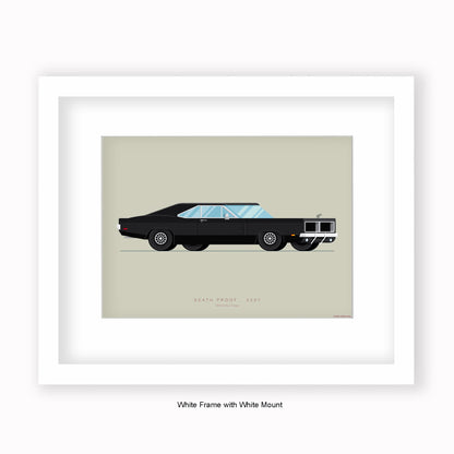 Death Proof - 1969 Dodge Charger - Mounted & Framed Art Print