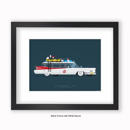 Ghostbusters - Cadillac Miller-Meteor - Mounted & Framed Art Print
