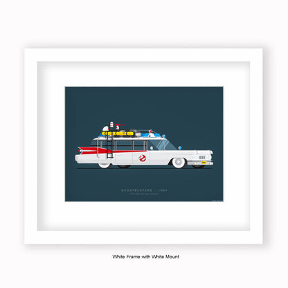 Ghostbusters - Cadillac Miller-Meteor - Mounted & Framed Art Print