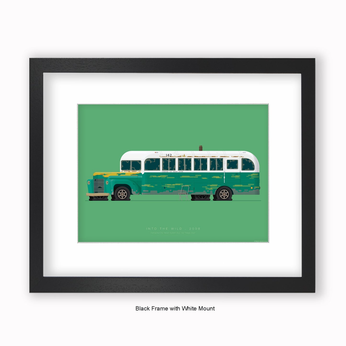 Into The Wild - Magic Bus - Mounted & Framed Art Print
