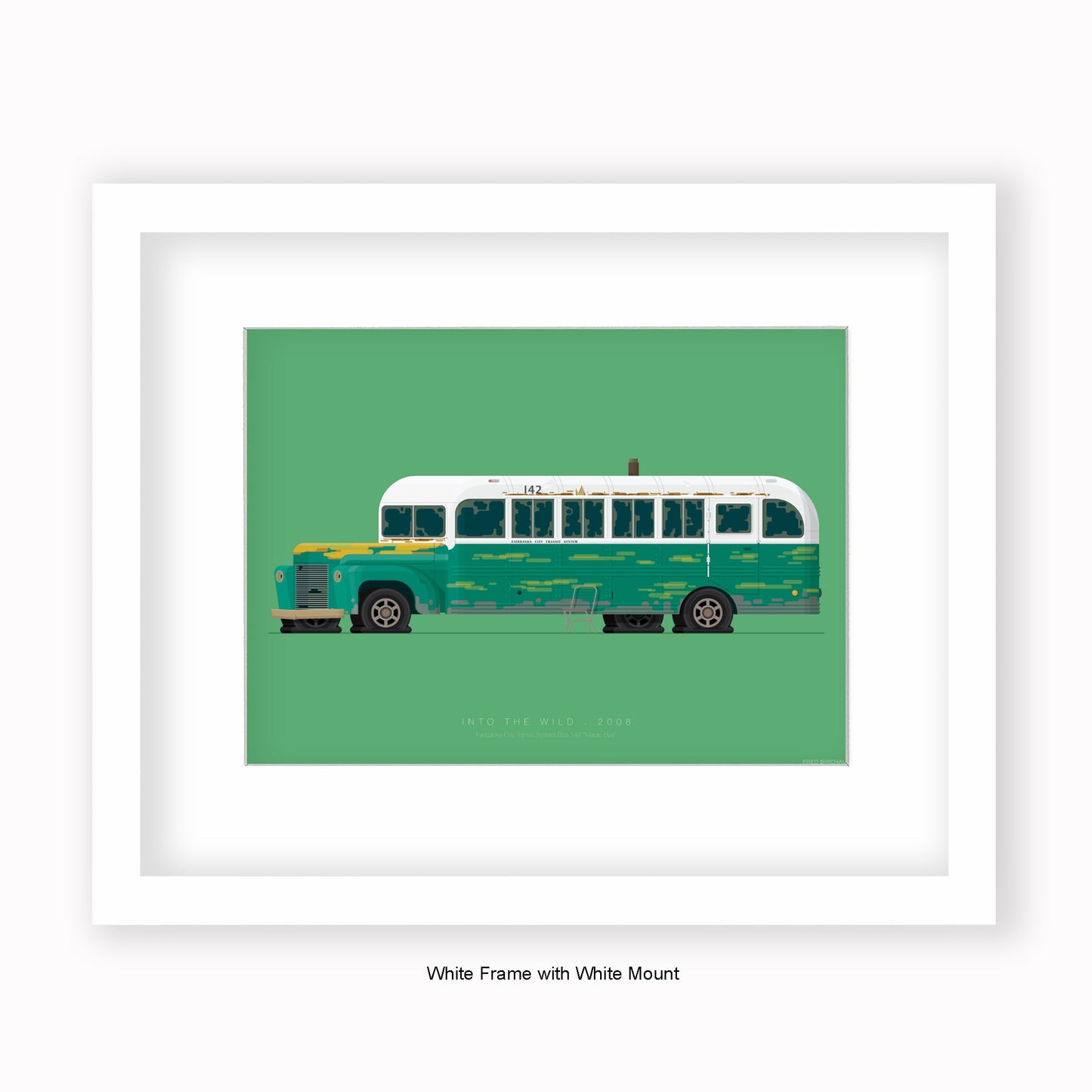 Into The Wild - Magic Bus - Mounted & Framed Art Print