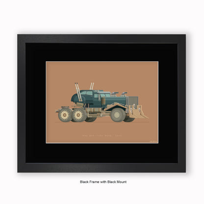 Mad Max - 1973 Ford Falcon - Mounted & Framed Art Print