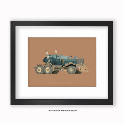 Mad Max - 1973 Ford Falcon - Mounted & Framed Art Print
