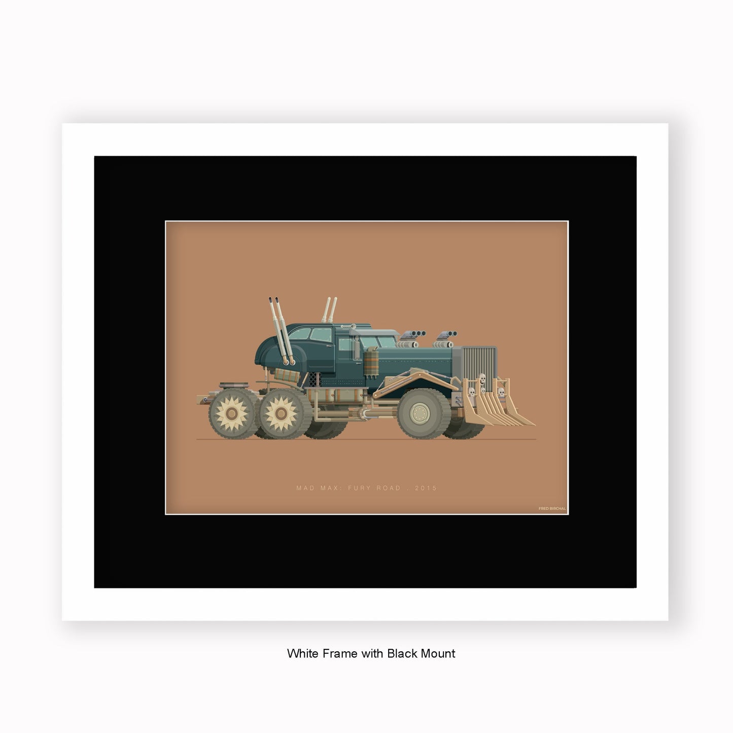 Mad Max - 1973 Ford Falcon - Mounted & Framed Art Print