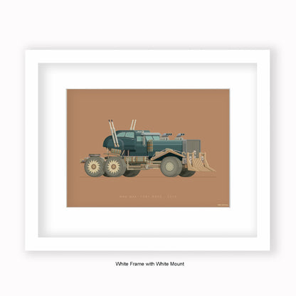 Mad Max - 1973 Ford Falcon - Mounted & Framed Art Print