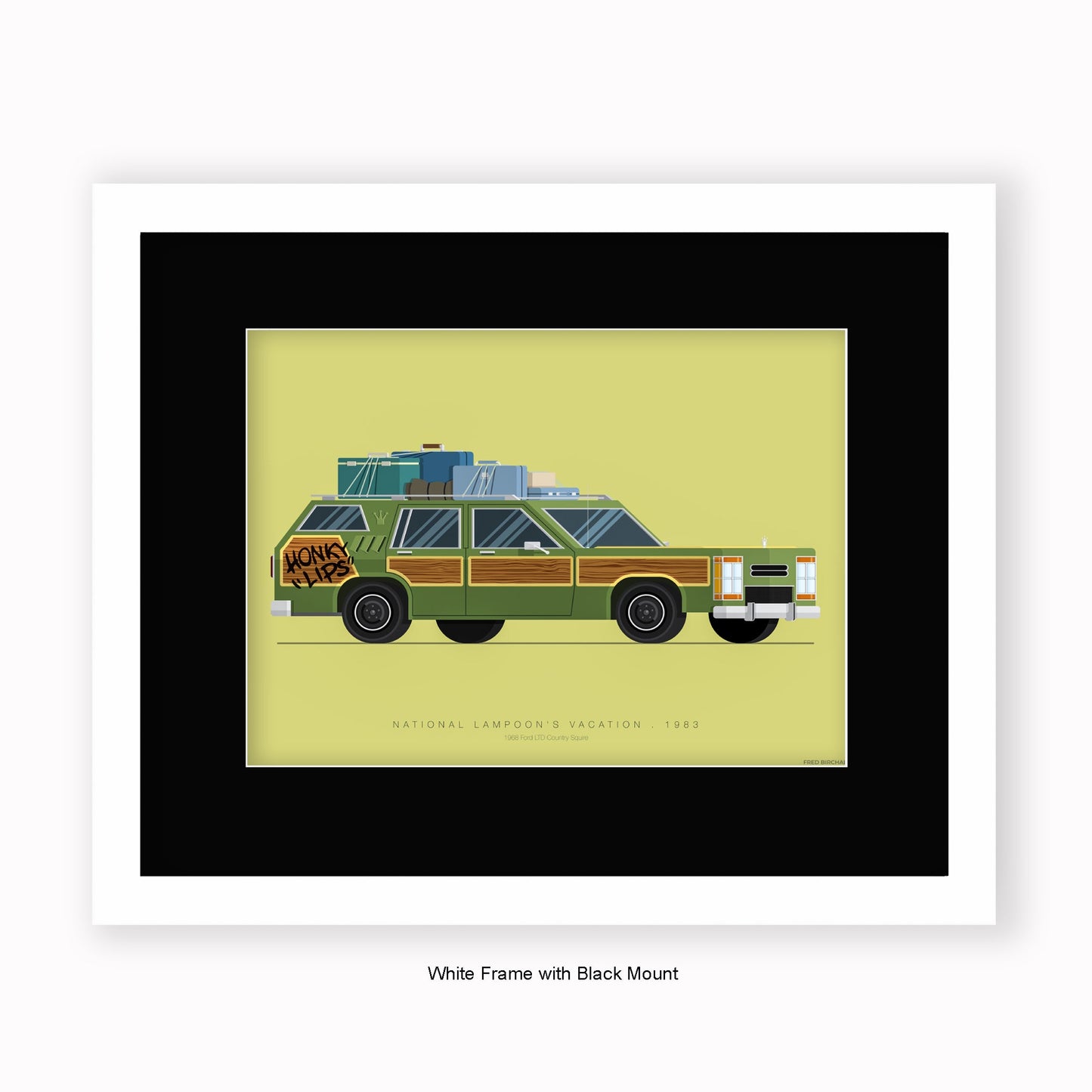 National Lampoons Vacation - 1968 Ford LTD Country Squire - Mounted & Framed Art Print