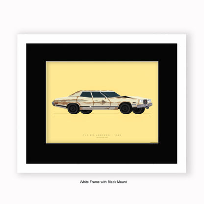 Big Lebowski - 1973 Ford Gran Torino - Mounted & Framed Art Print