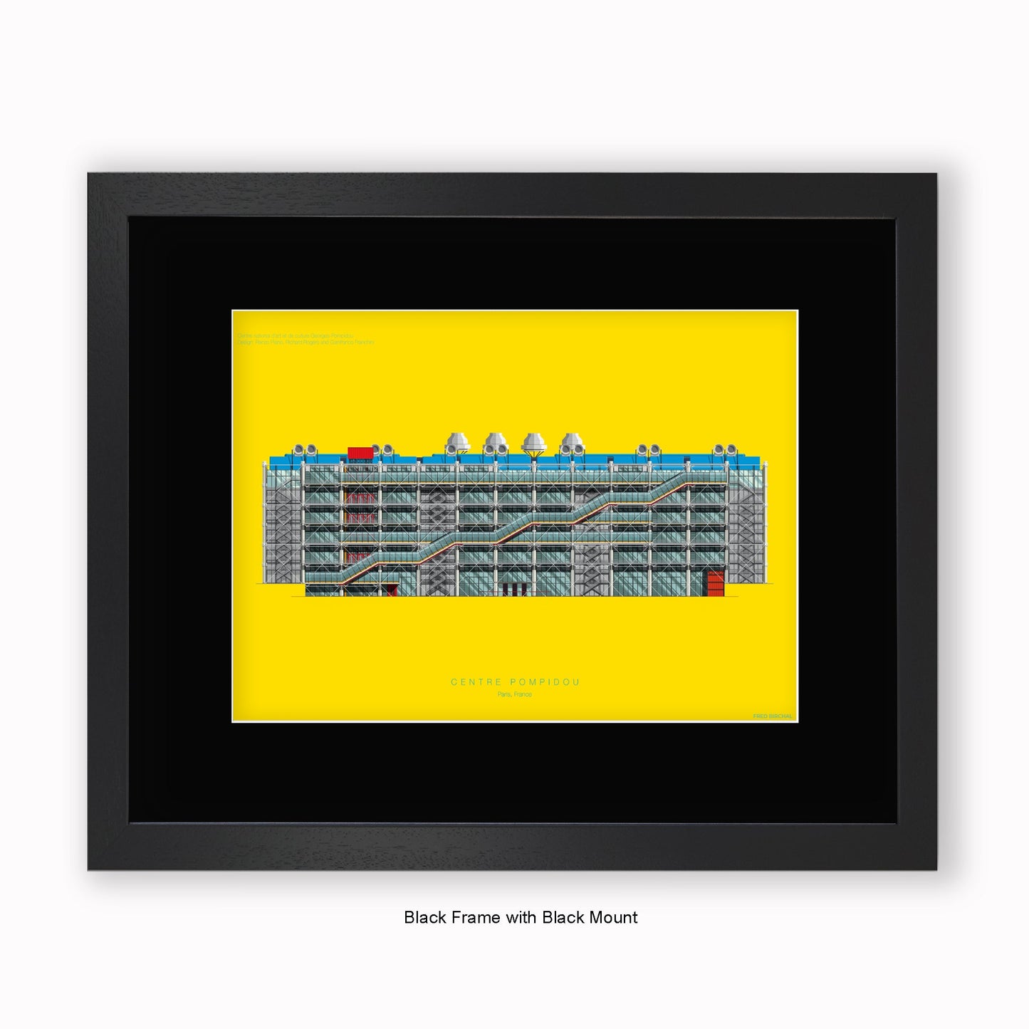 Centre Pompidou  - Mounted & Framed Art Print