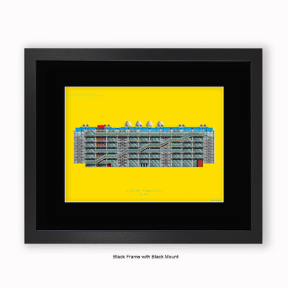 Centre Pompidou  - Mounted & Framed Art Print