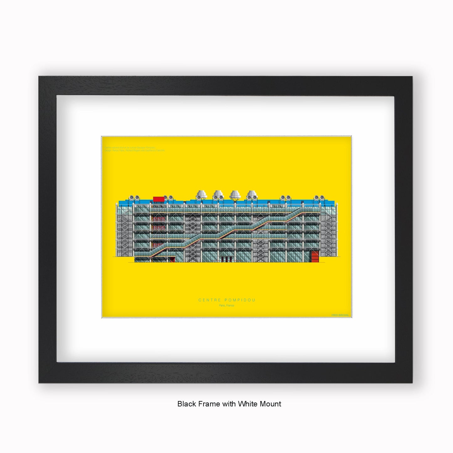 Centre Pompidou  - Mounted & Framed Art Print
