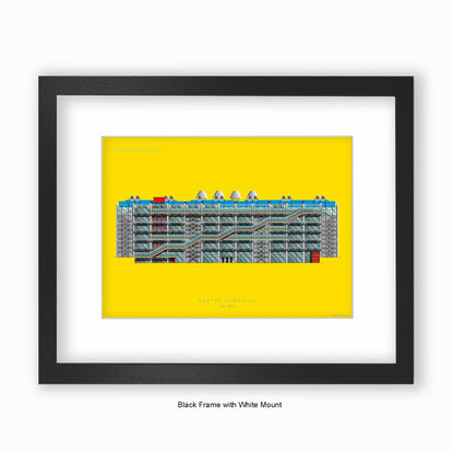 Centre Pompidou  - Mounted & Framed Art Print