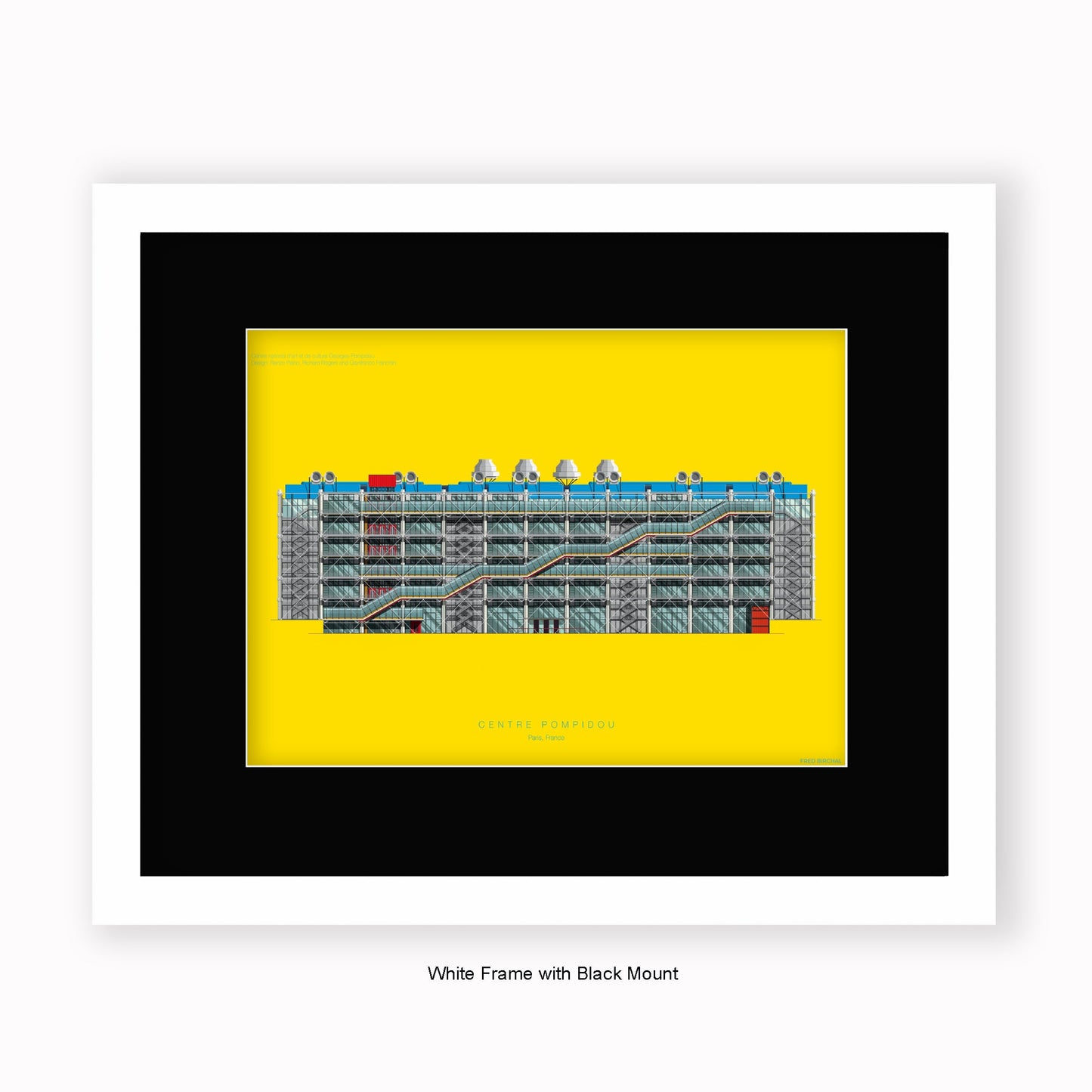 Centre Pompidou  - Mounted & Framed Art Print