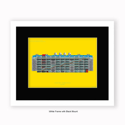 Centre Pompidou  - Mounted & Framed Art Print