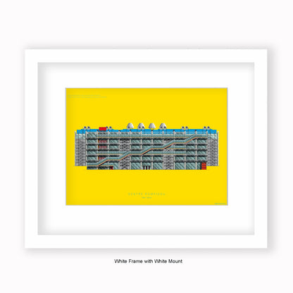 Centre Pompidou  - Mounted & Framed Art Print