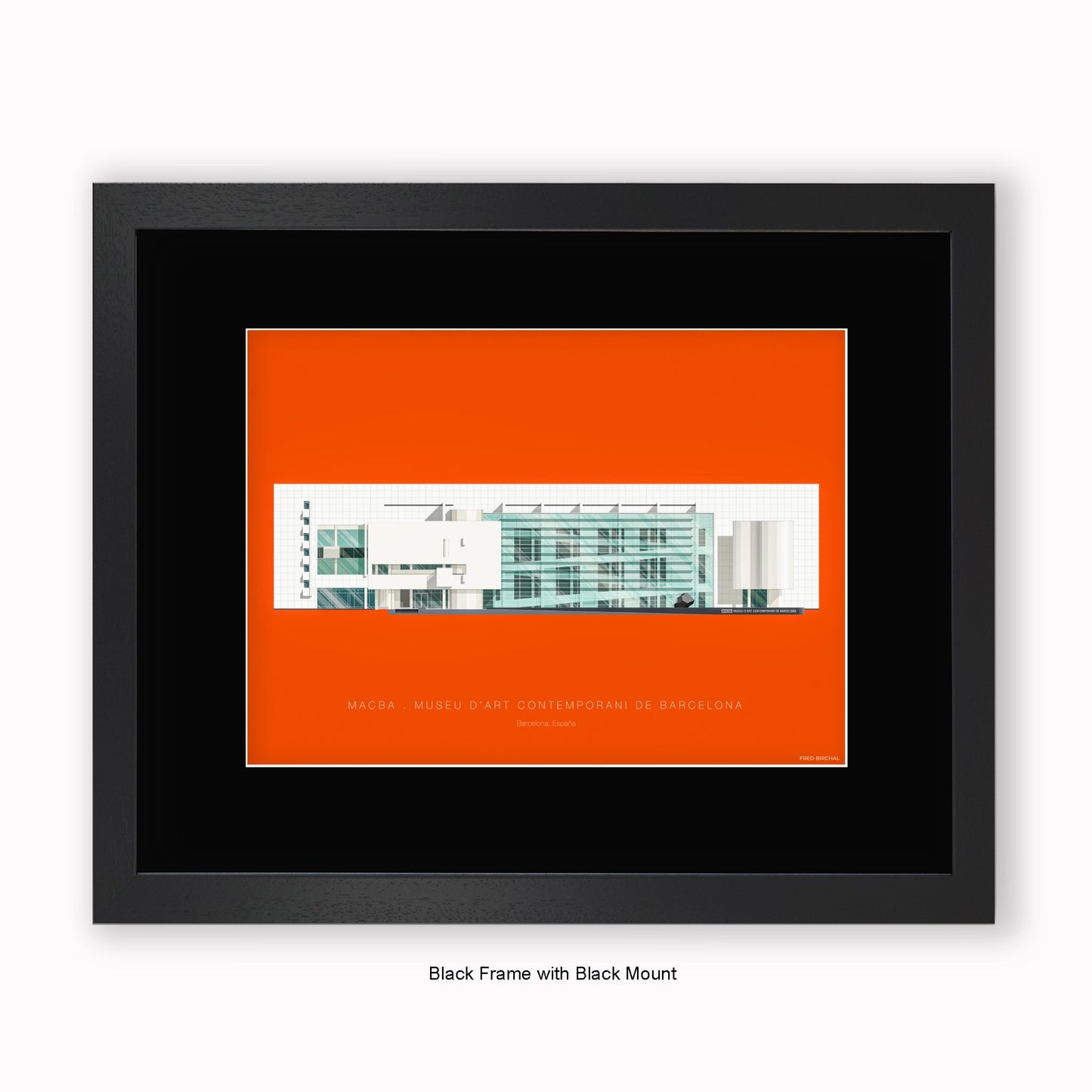 MACBA Museu dArt Conteporani de Barcelona - Mounted & Framed Art Print
