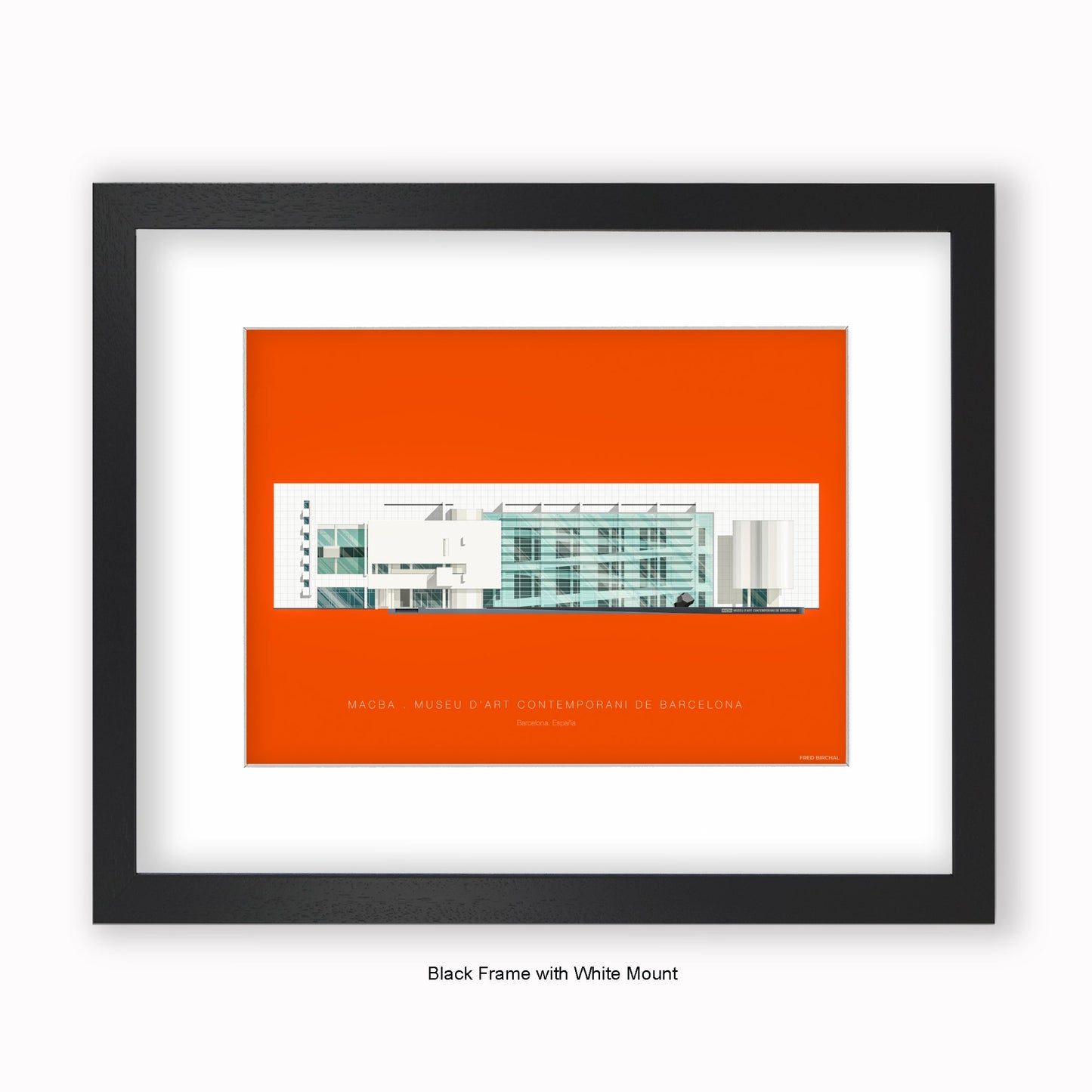 MACBA Museu dArt Conteporani de Barcelona - Mounted & Framed Art Print