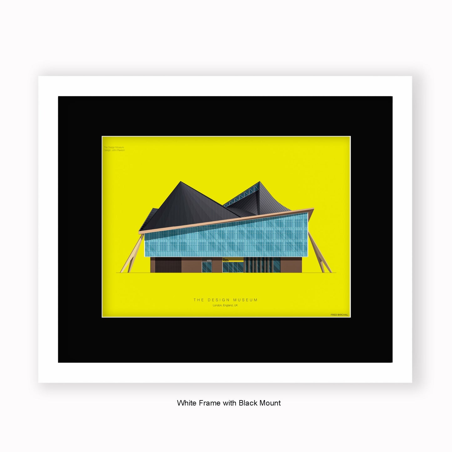Design Museum London - Mounted & Framed Art Print+D98