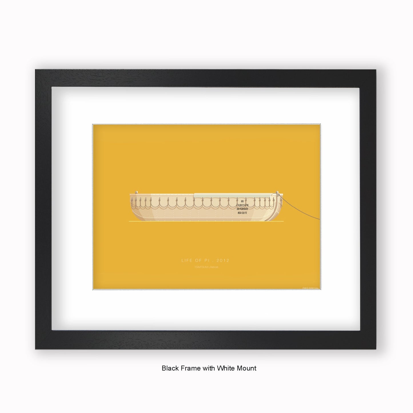 Life of Pi - TSIMRSUM Lifeboat - Mounted & Framed Art print