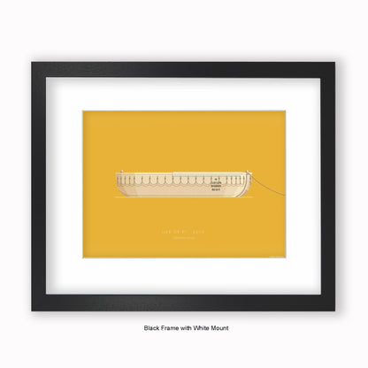 Life of Pi - TSIMRSUM Lifeboat - Mounted & Framed Art print