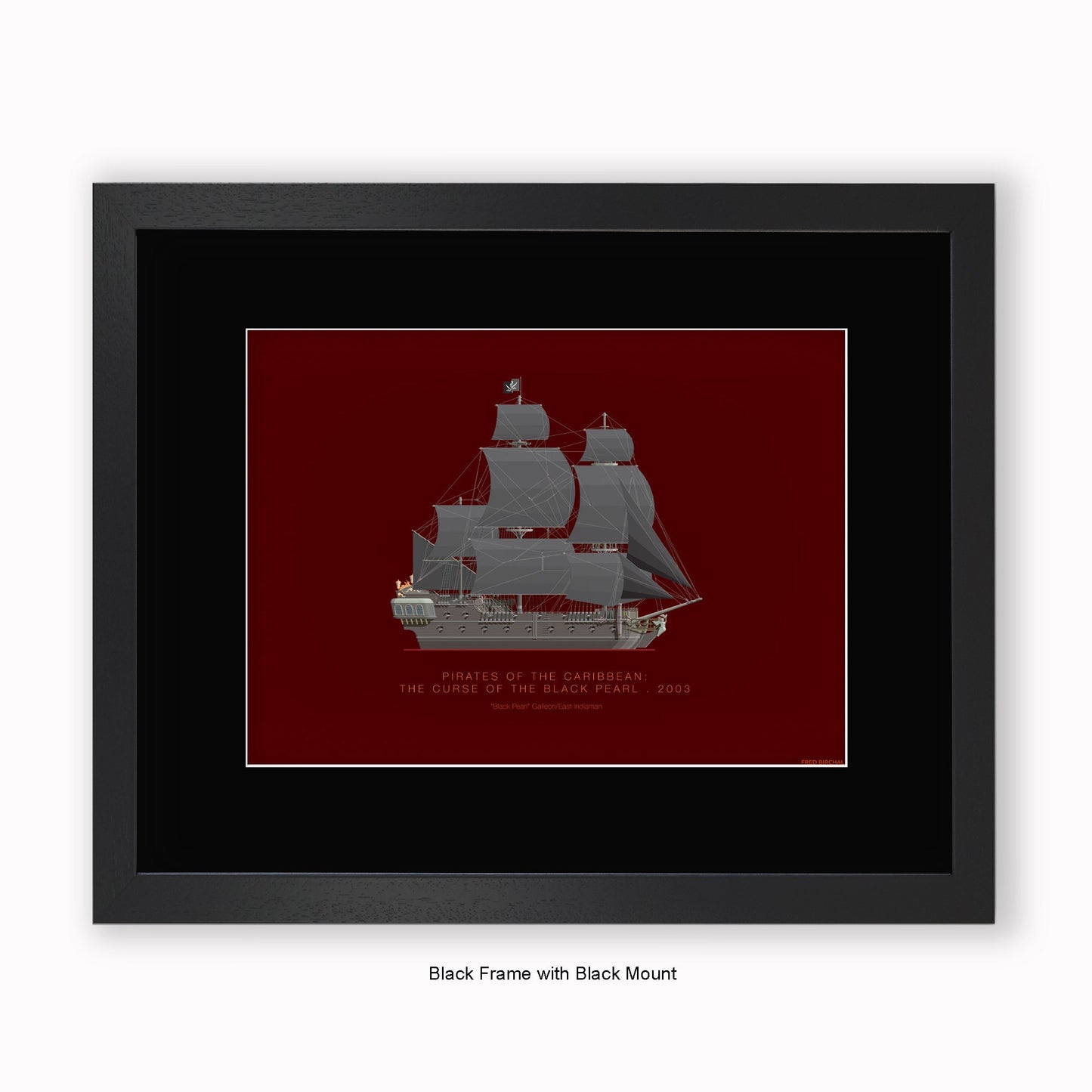 Pirates of The Caribbean - Black Pearl - Mounted & Framed Art print