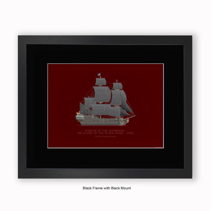 Pirates of The Caribbean - Black Pearl - Mounted & Framed Art print