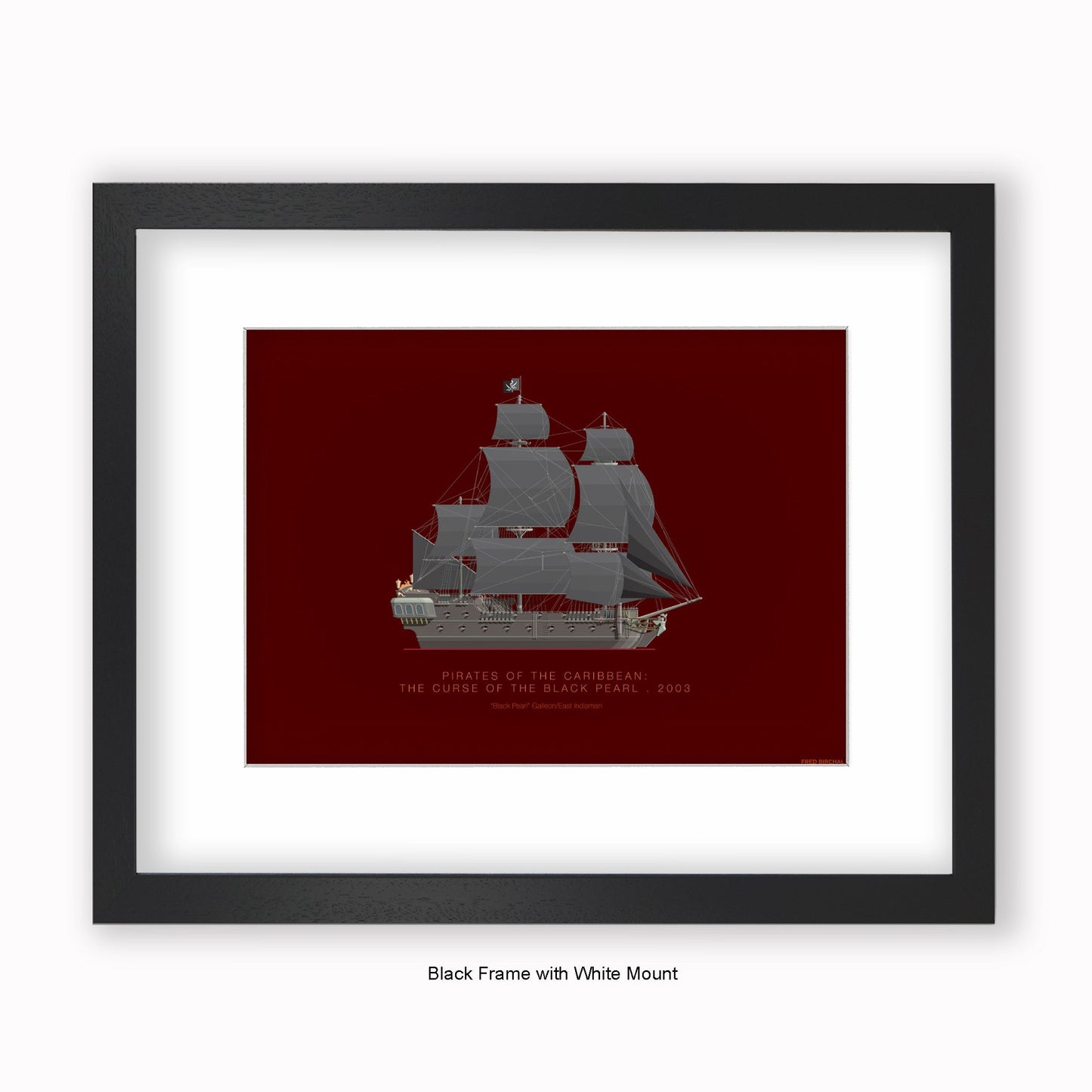 Pirates of The Caribbean - Black Pearl - Mounted & Framed Art print