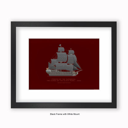 Pirates of The Caribbean - Black Pearl - Mounted & Framed Art print