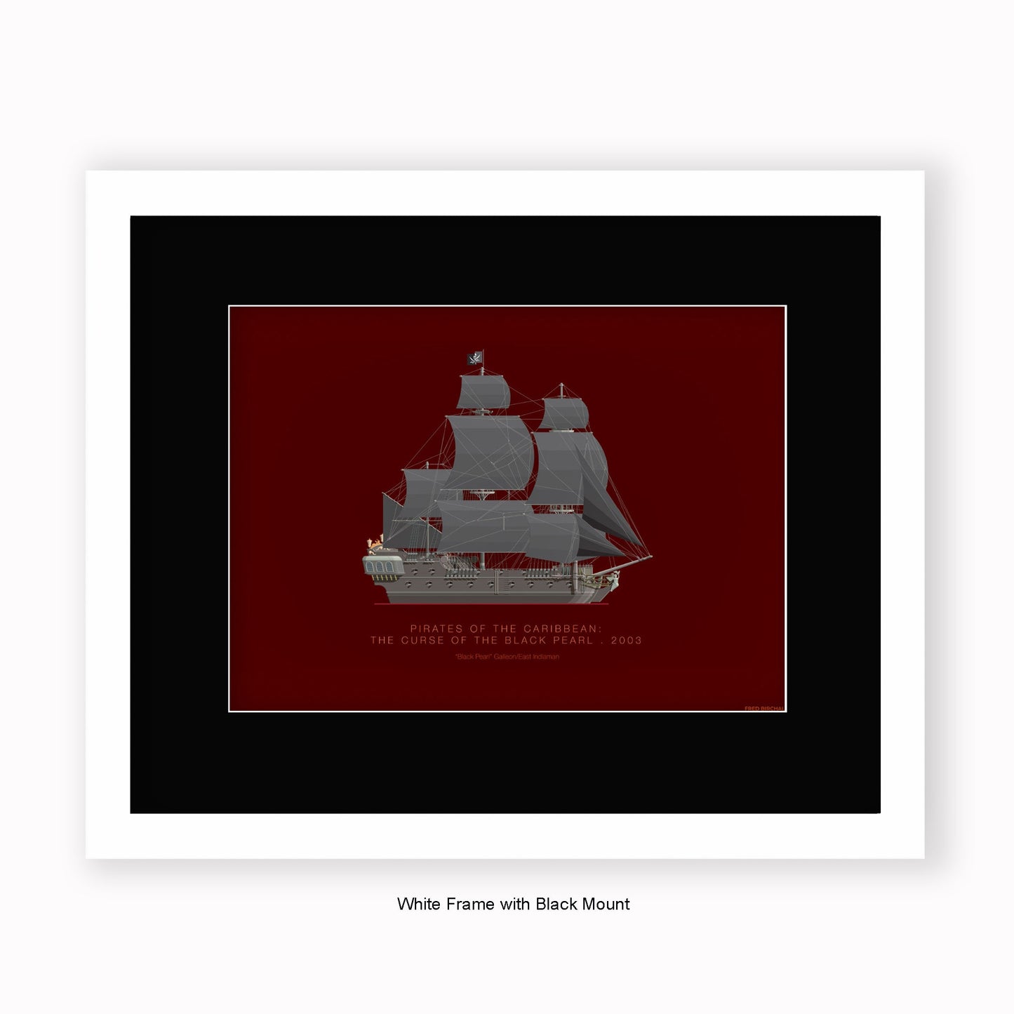 Pirates of The Caribbean - Black Pearl - Mounted & Framed Art print
