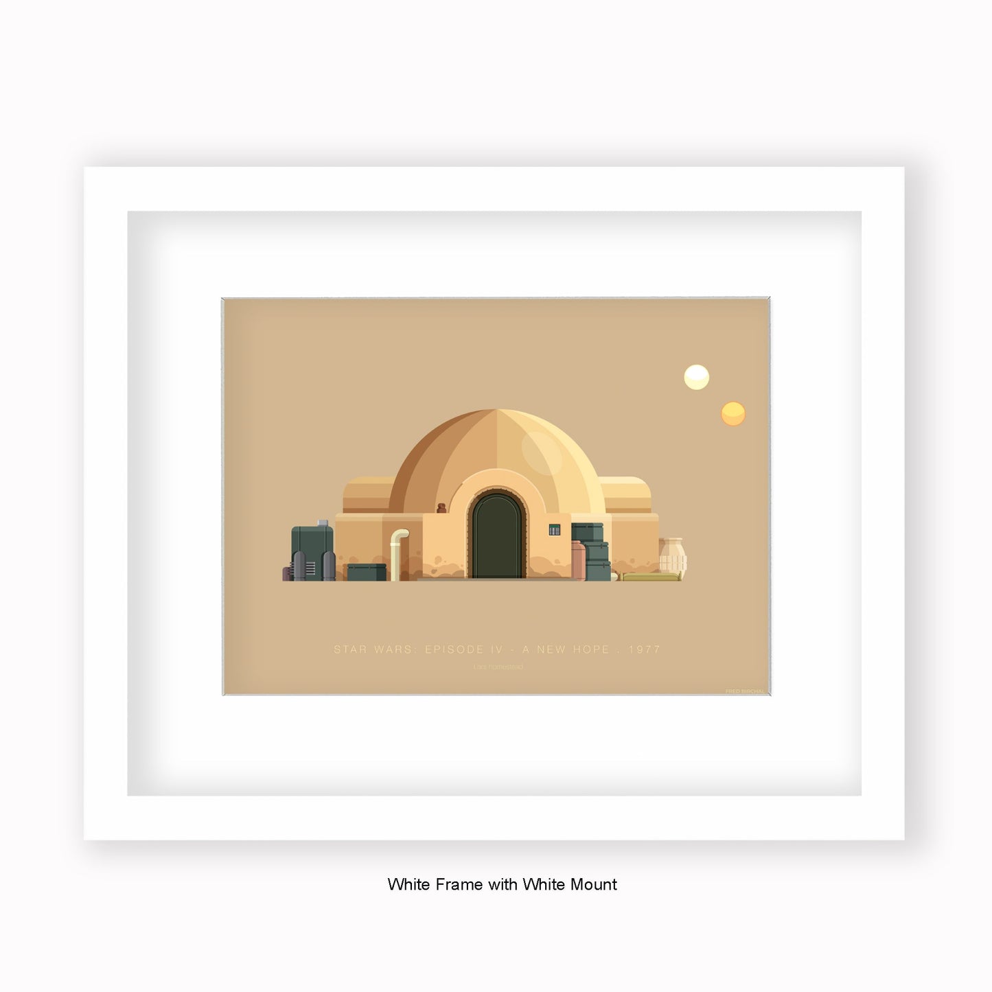 Star Wars IV - Lars Star Wars IV - Lars Homestead - Mounted & Framed Art print