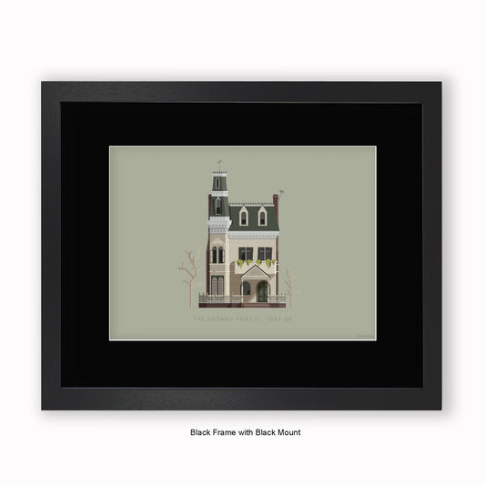 Addams Family Mansion - Mounted & Framed Art print
