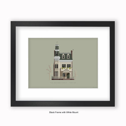 Addams Family Mansion - Mounted & Framed Art print