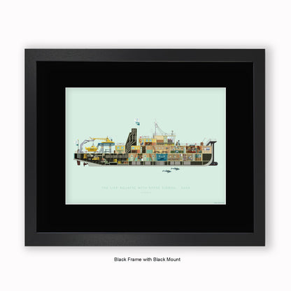 Life Aquatic With Steve Zissou - The Belafonte - Mounted & Framed Art print
