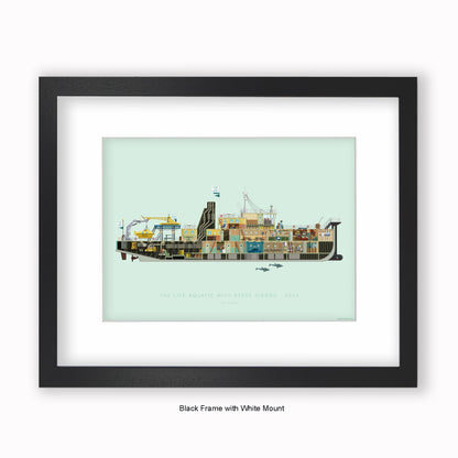 Life Aquatic With Steve Zissou - The Belafonte - Mounted & Framed Art print