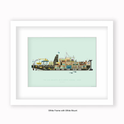 Life Aquatic With Steve Zissou - The Belafonte - Mounted & Framed Art print