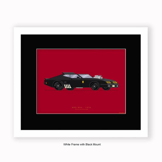 Mad Max - Ford Falcon - Mounted & Framed Art print