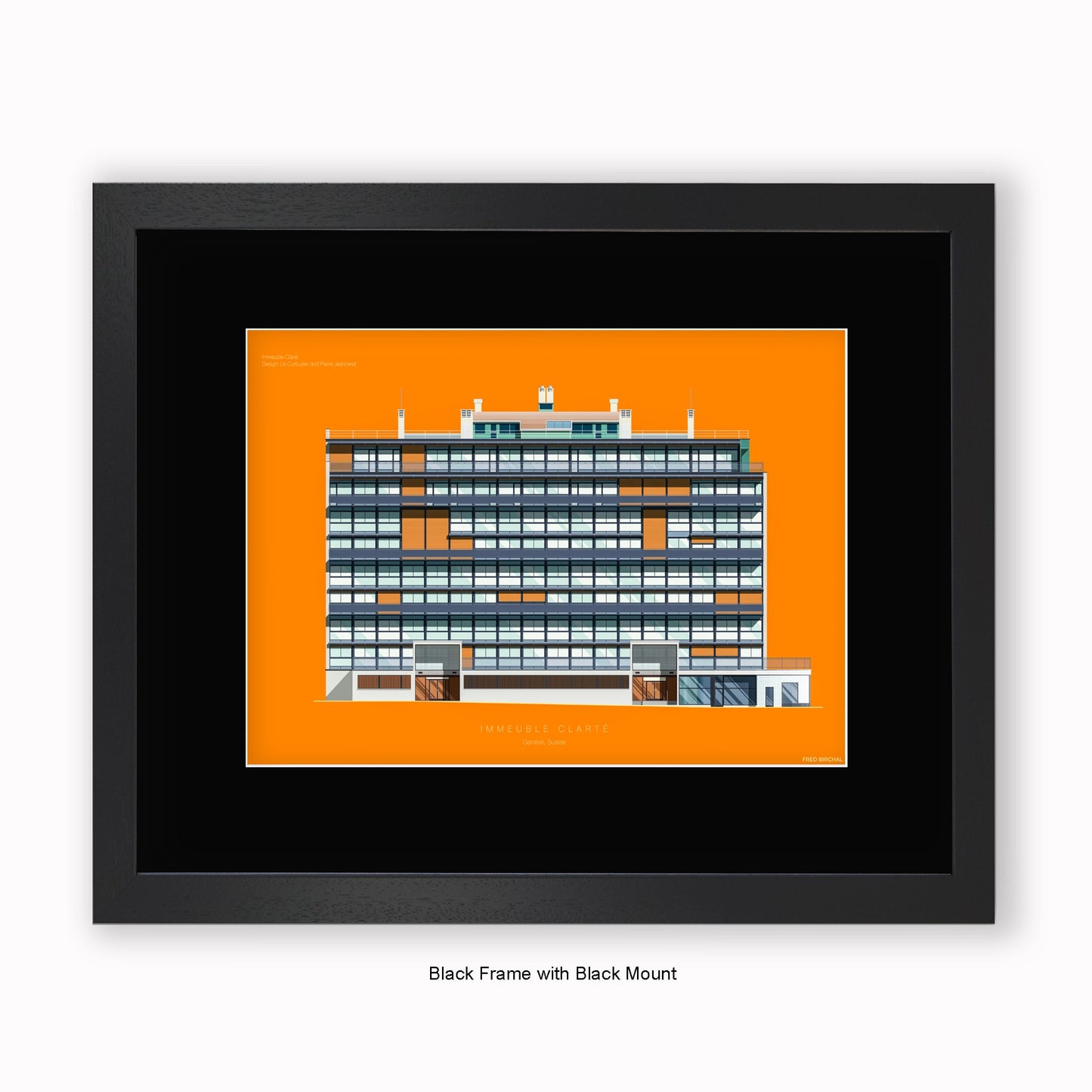 Immeuble Clarte - Geneva - Mounted & Framed Art print