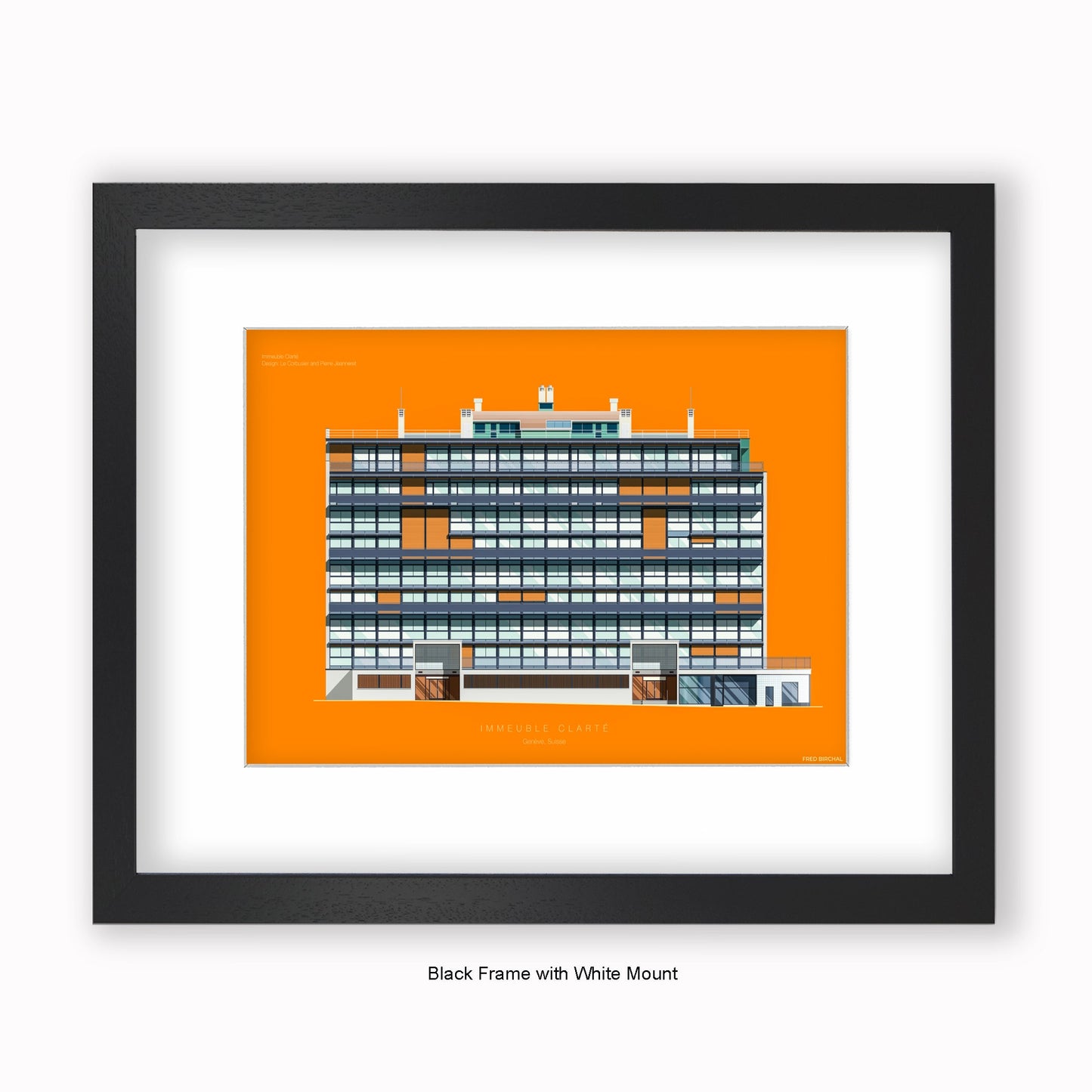 Immeuble Clarte - Geneva - Mounted & Framed Art print