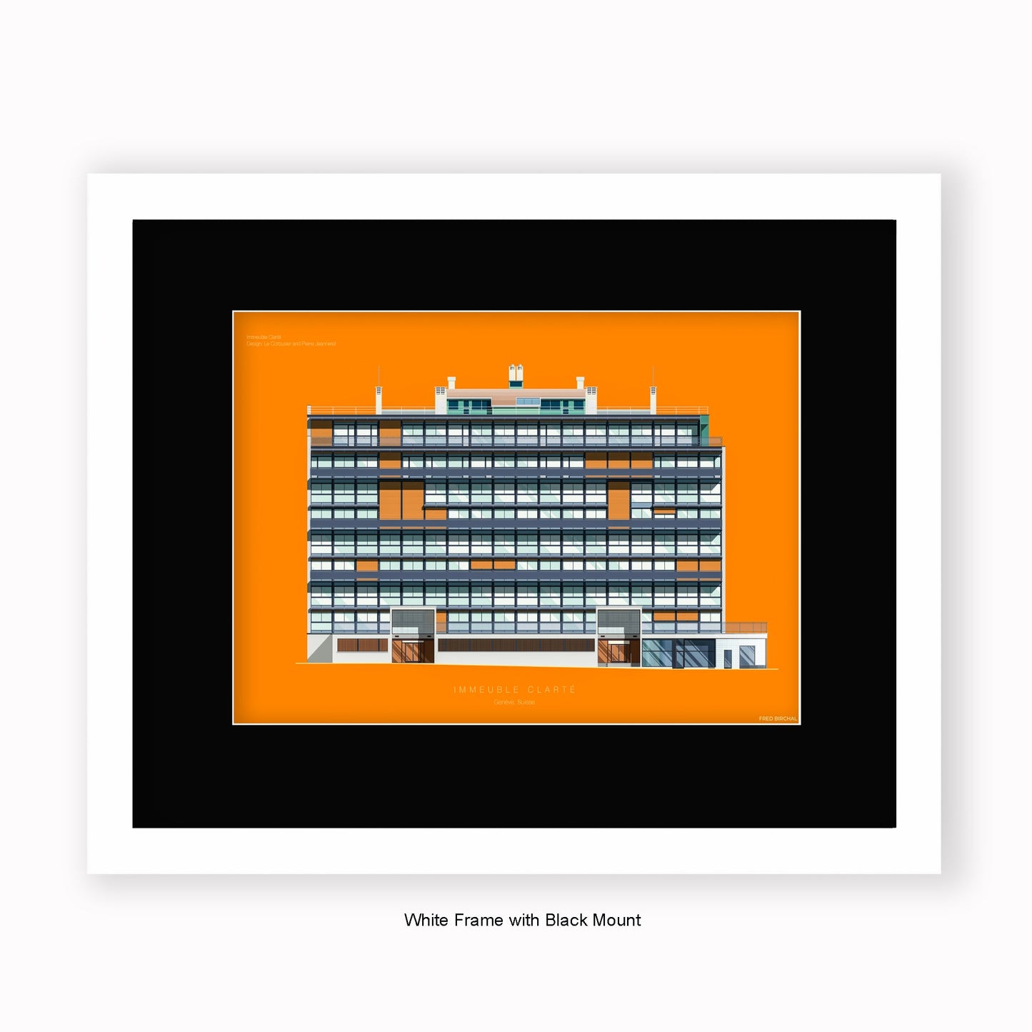 Immeuble Clarte - Geneva - Mounted & Framed Art print