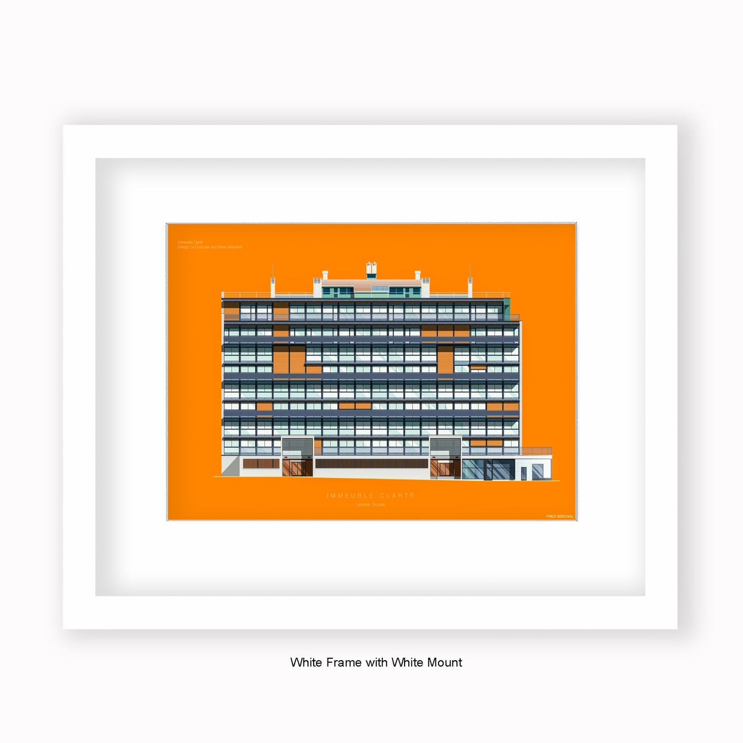 Immeuble Clarte - Geneva - Mounted & Framed Art print