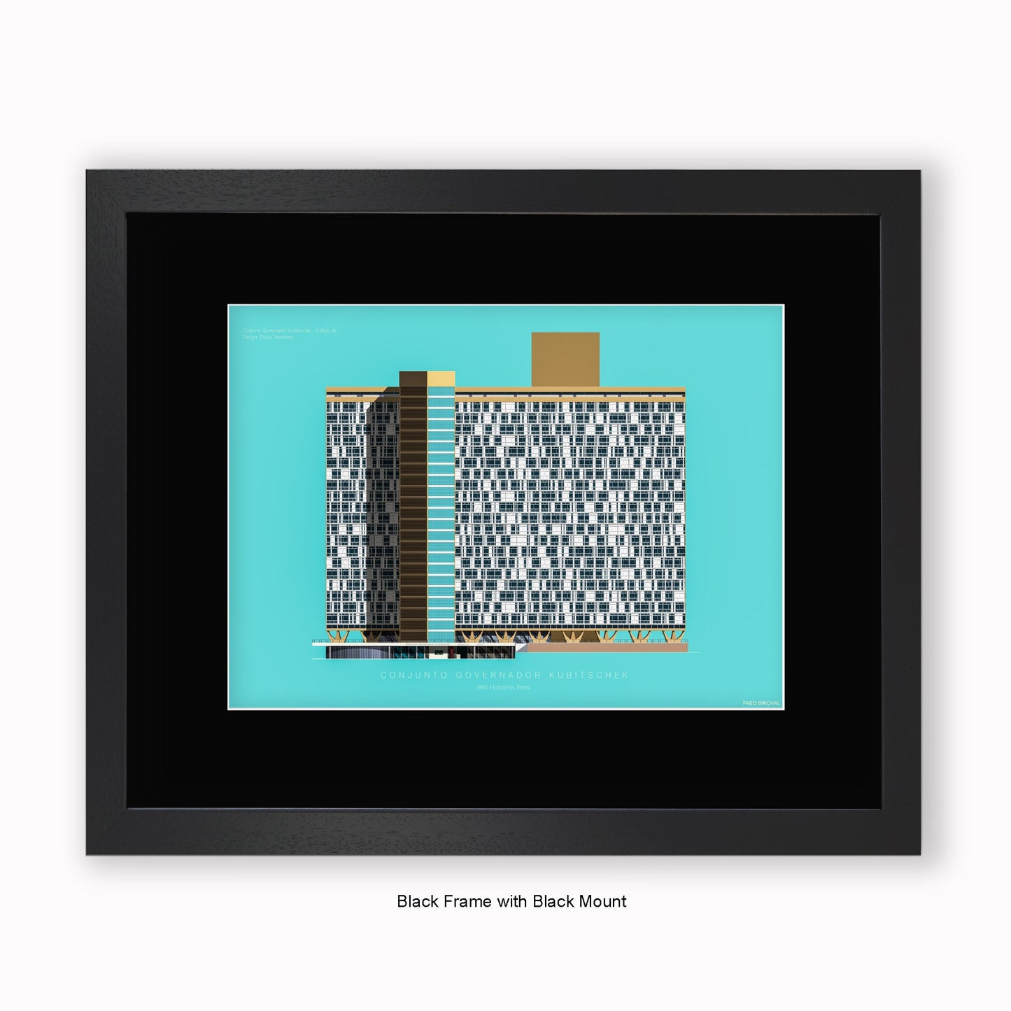 Conjunto Governandor Kubitschek - Brazil - Mounted & Framed Art print