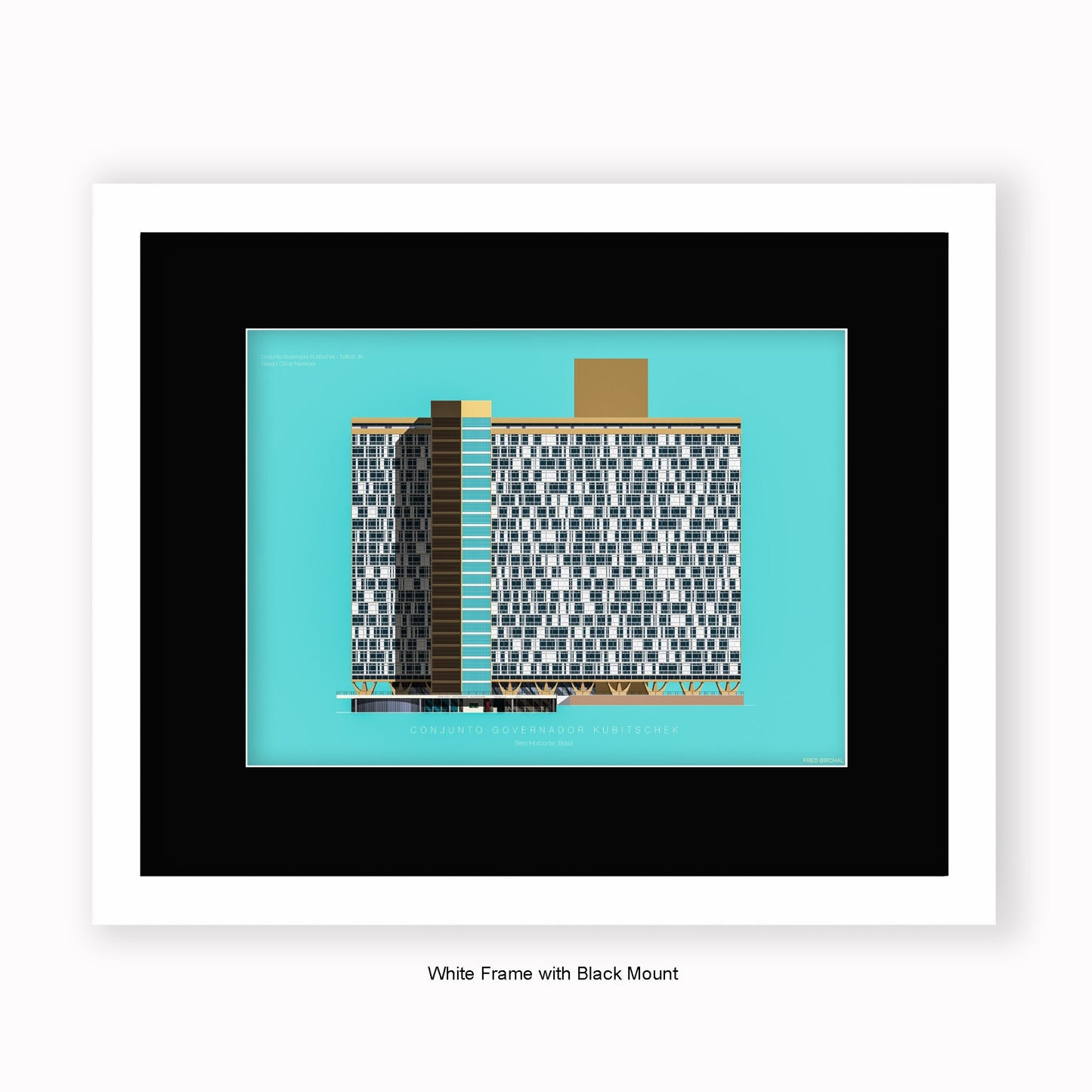 Conjunto Governandor Kubitschek - Brazil - Mounted & Framed Art print