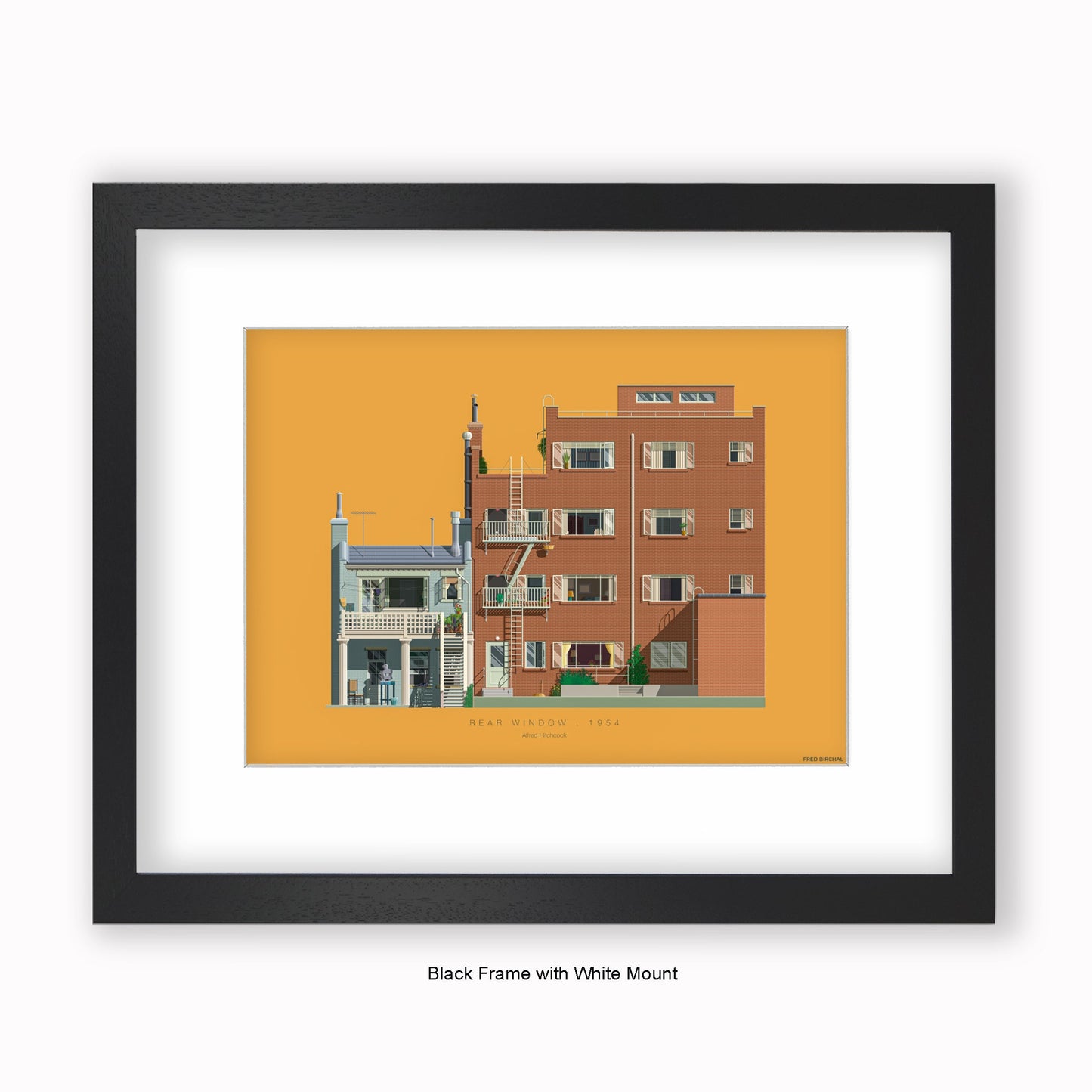 Rear Window - Mounted & Framed Art print
